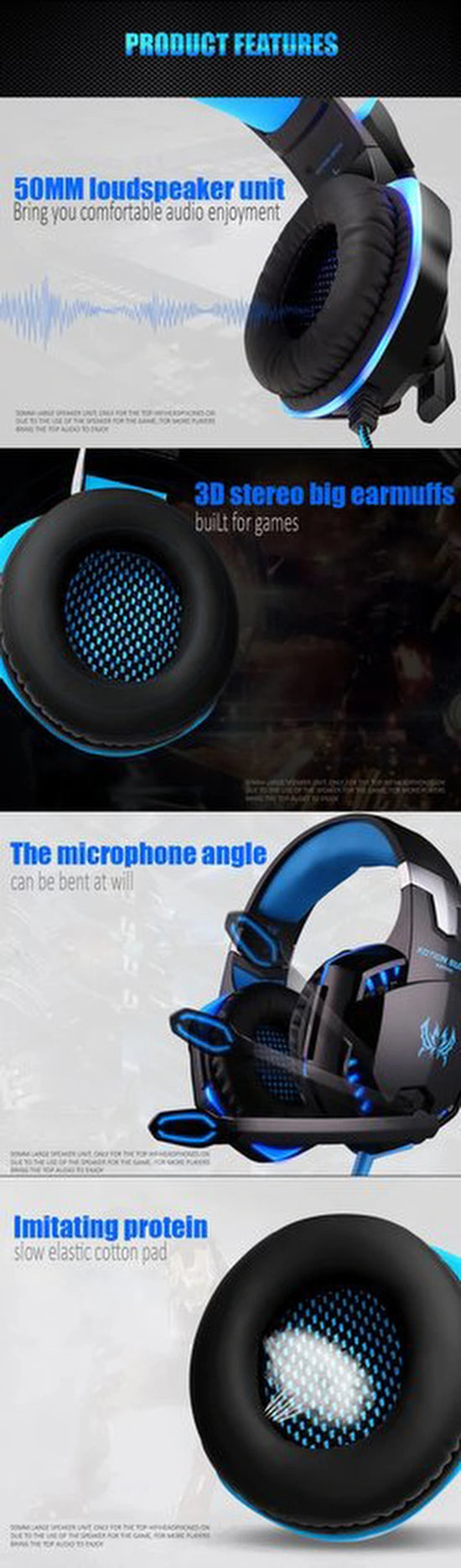 Gaming Headset – Stereo Surround – Geschikt voor: Playstation, PS4, PS5, Xbox Series X, Windows & Switch – 50mm Drivers – Noise Cancelling Mic – LED Verlichting – Multi-Platform