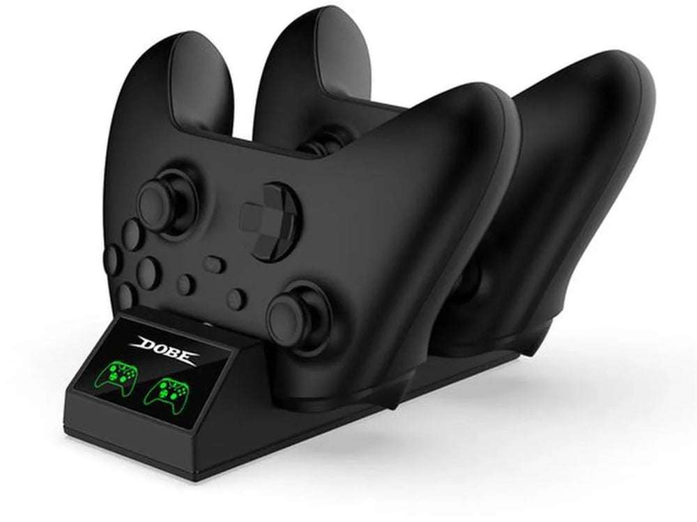 Oplaadstation – Geschikt voor Xbox Series X/S & Xbox One – Dual Charger Dock – 2x 800mAh oplaadbare batterijen – Snelladen – Zwart-Oplaadstation controllers-Ilumina Benelux