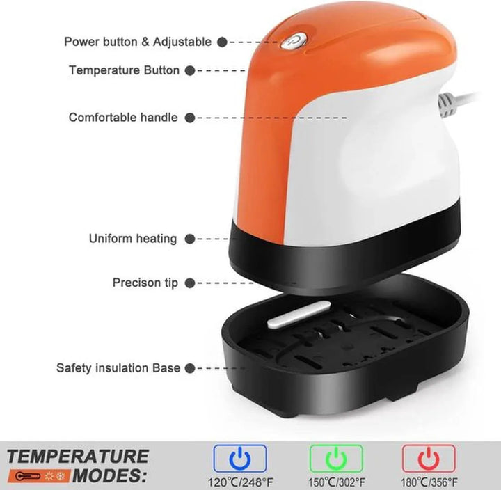 Hittepers voor kleding – Hine draagbare multi-mode transferpers – Teflon coating – Voor T-shirts, tassen & hoeden – Zwart-Ilumina Benelux