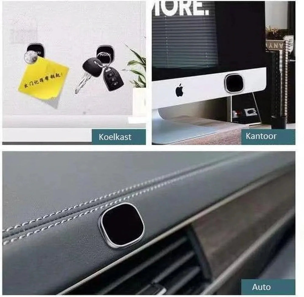 Telefoonhouder – Magnetisch Vierkant – Stevig Universeel – Compact – Grijs-Ilumina Benelux