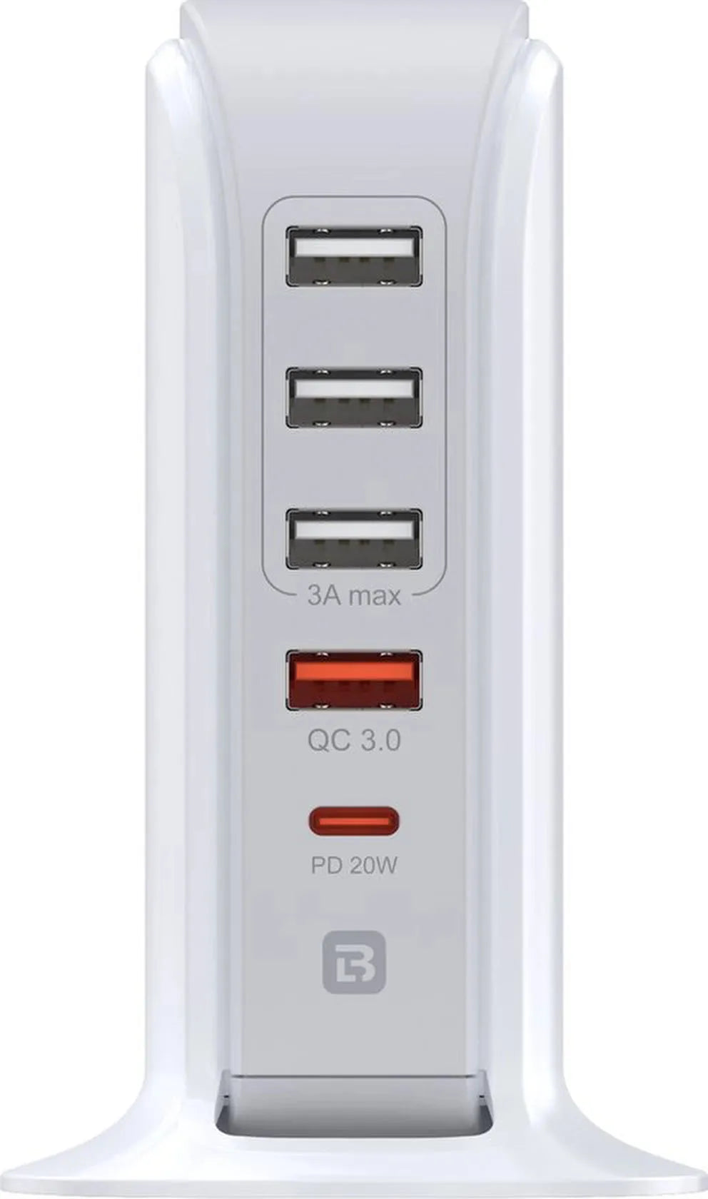USB Snellader Stekkerdoos – PD 20W QC3.0 – 5 Poorten USB/USB-C – 1,5m Verlengsnoer-Oplader-Ilumina Benelux