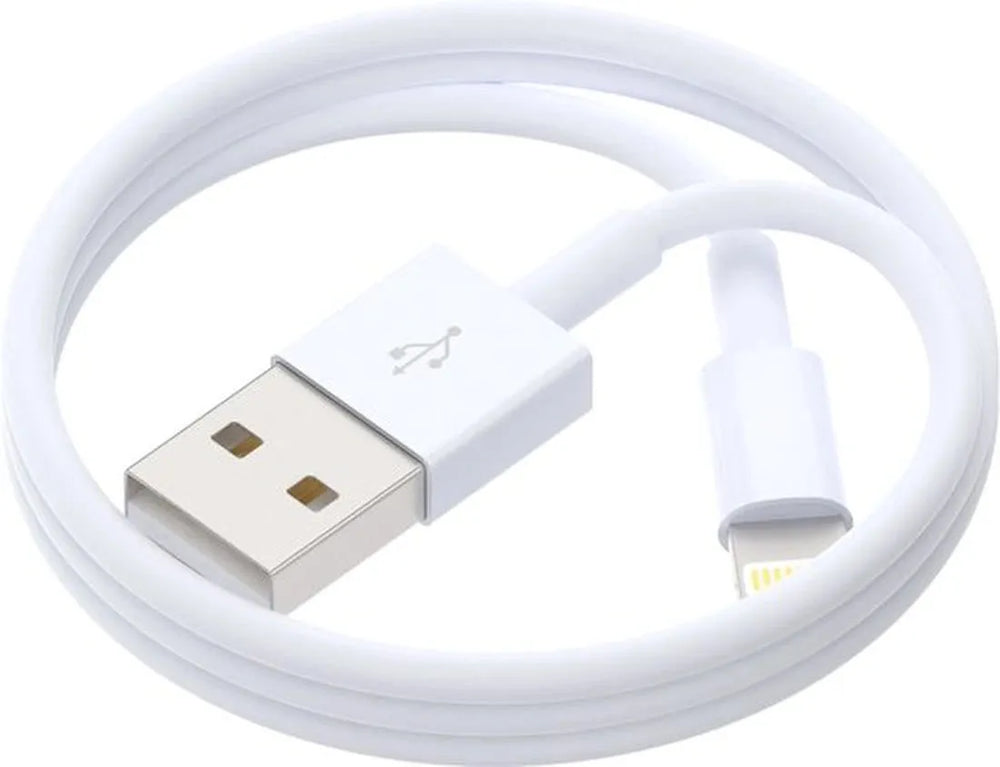 Oplaadkabel – Lightning naar USB – Geschikt voor iPhone/iPad – 1 Meter – Wit-USB-Kabels-Ilumina Benelux