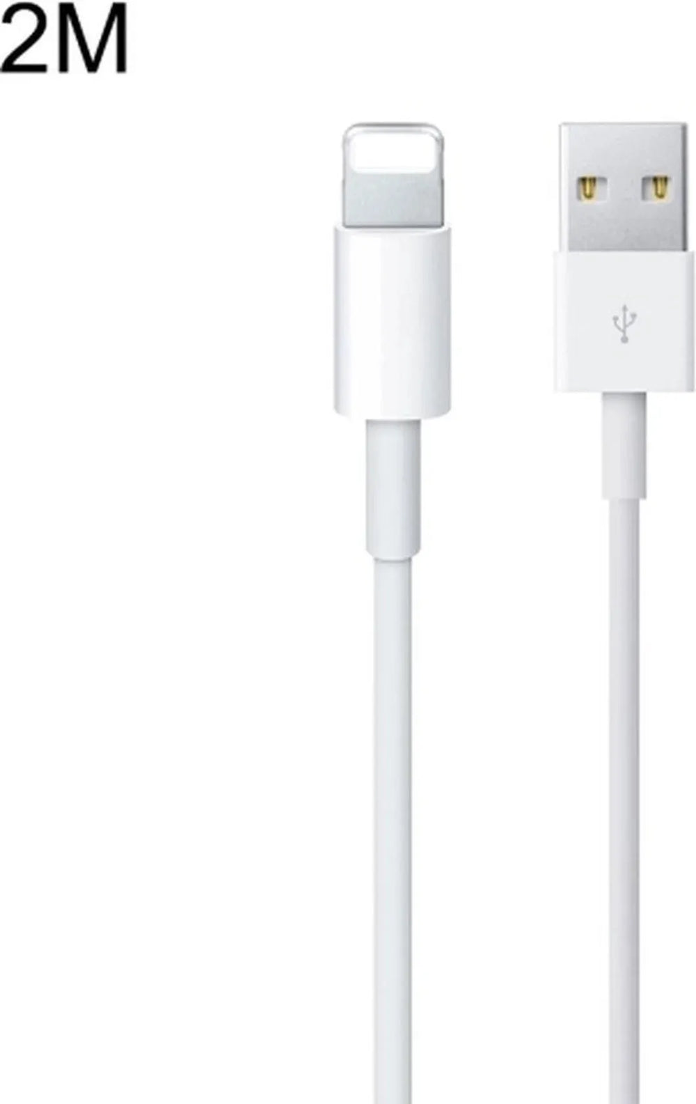 Lightning Oplaadkabel – USB naar Lightning kabel – 2 Meter – Snelladen – Wit-USB-Kabels-Ilumina Benelux
