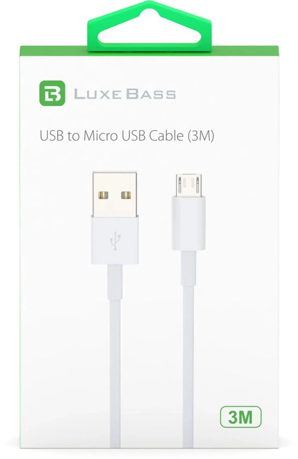 Micro USB Oplaadkabel – Geschikt voor Nokia, Samsung, Sony, LG, HTC, Kindle – 3 Meter – Data & Opladen – Wit-USB-Kabels-Ilumina Benelux