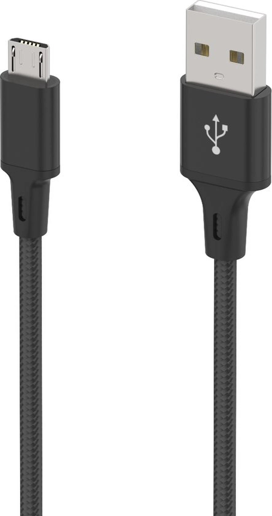 Micro USB Oplaadkabel – Geschikt voor Android & PS4 Controller – Nylon Gevlochten – 1 Meter – Zwart