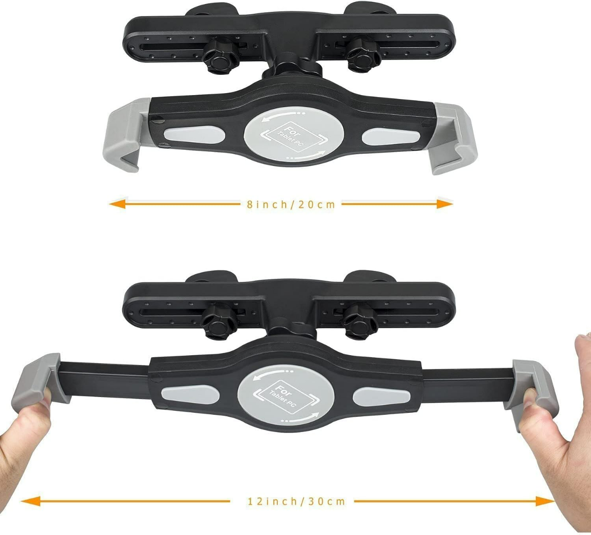 Tablethouder auto – Hoofdsteun Autohouder Achterbank – 360° Draaibaar – Universeel – Zwart