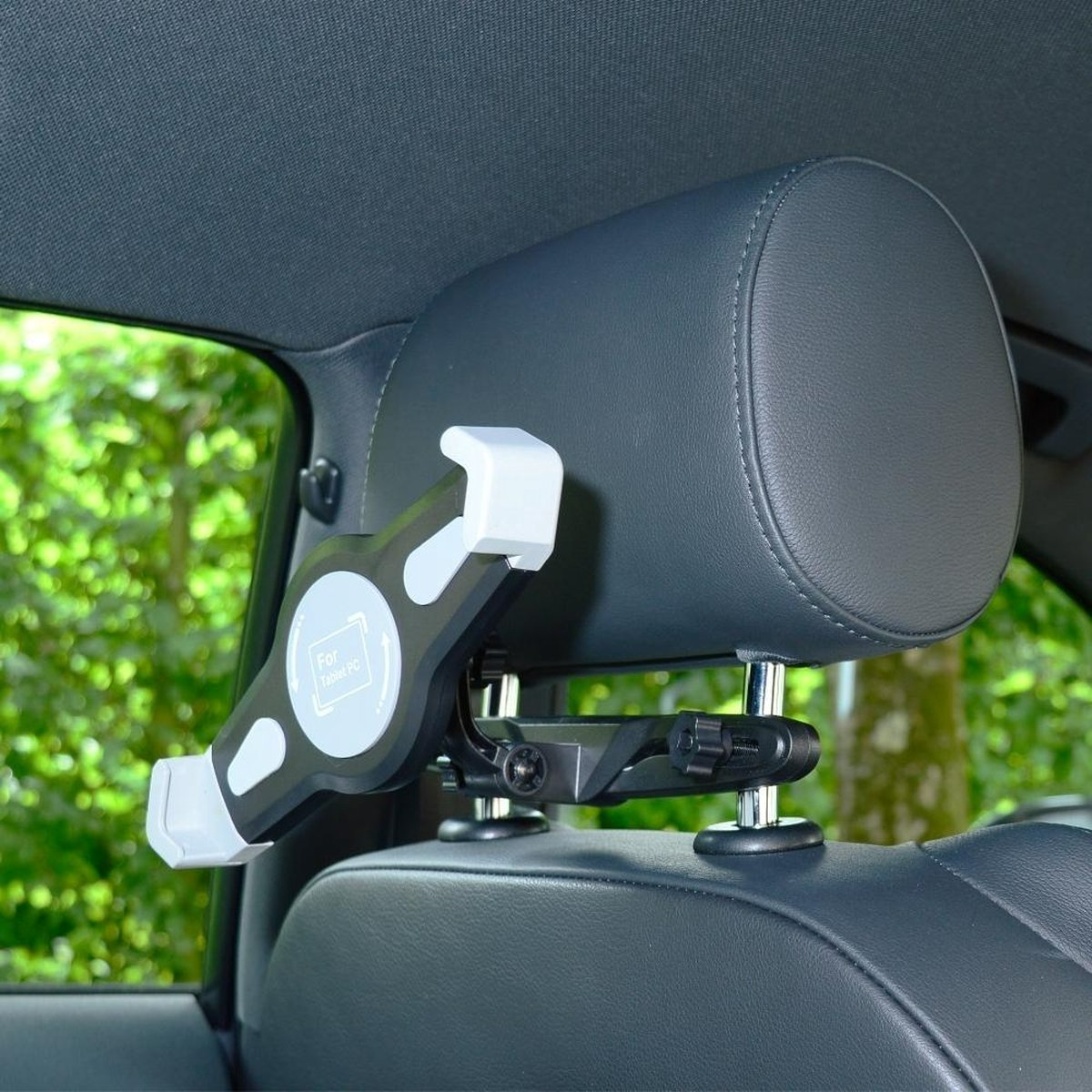 Tablethouder auto – Hoofdsteun Autohouder Achterbank – 360° Draaibaar – Universeel – Zwart