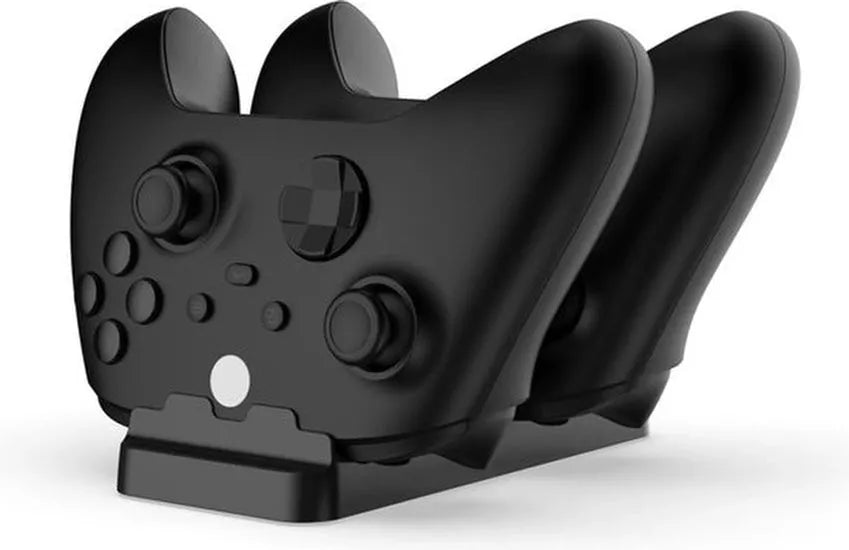 Oplaadstation – Geschikt voor Xbox Series X/S & Xbox One X/S – Controller oplader – Incl. 2 accu’s & kapjes-Oplaadstation controllers-Ilumina Benelux