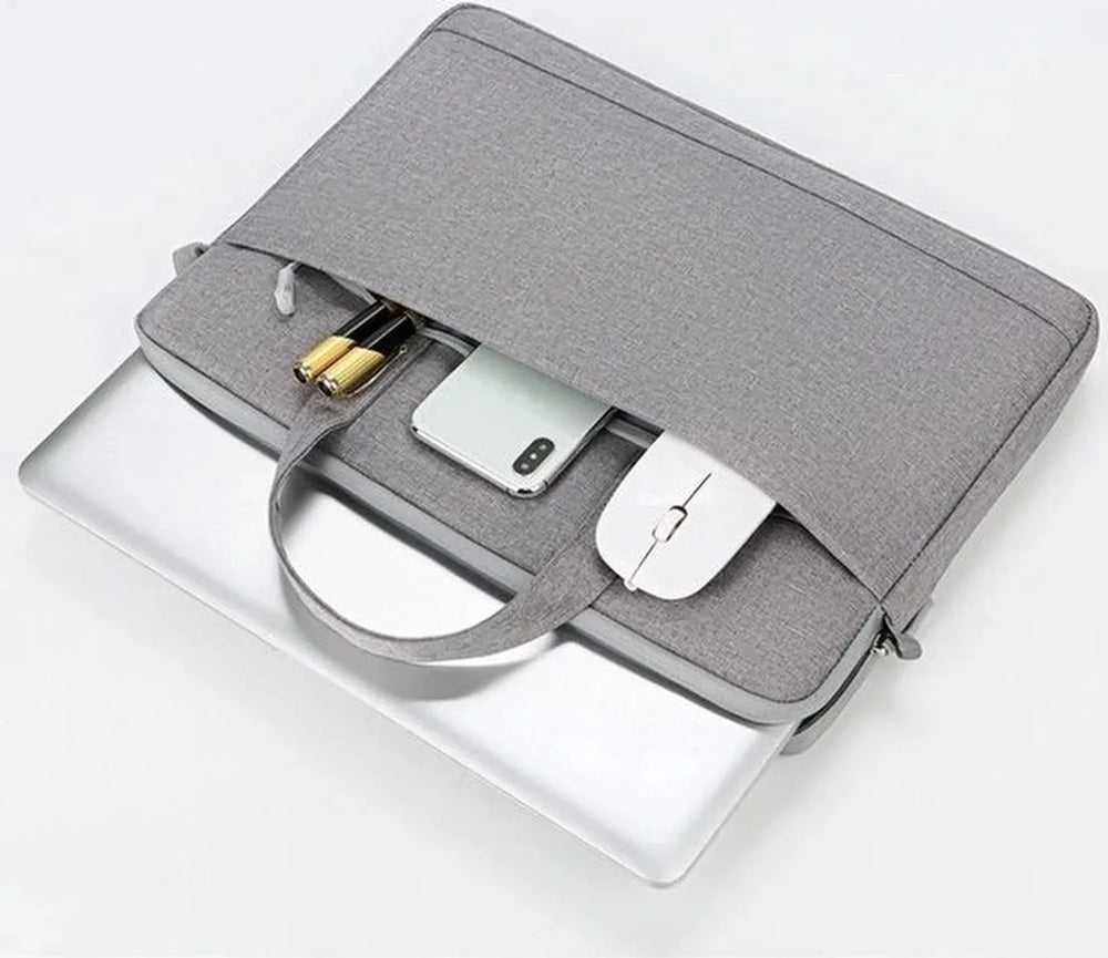 Laptop sleeve 15.6 inch – Geschikt voor MacBook – Beschermhoes met rits – LBA131 – Zwart-Laptoptas-Ilumina Benelux
