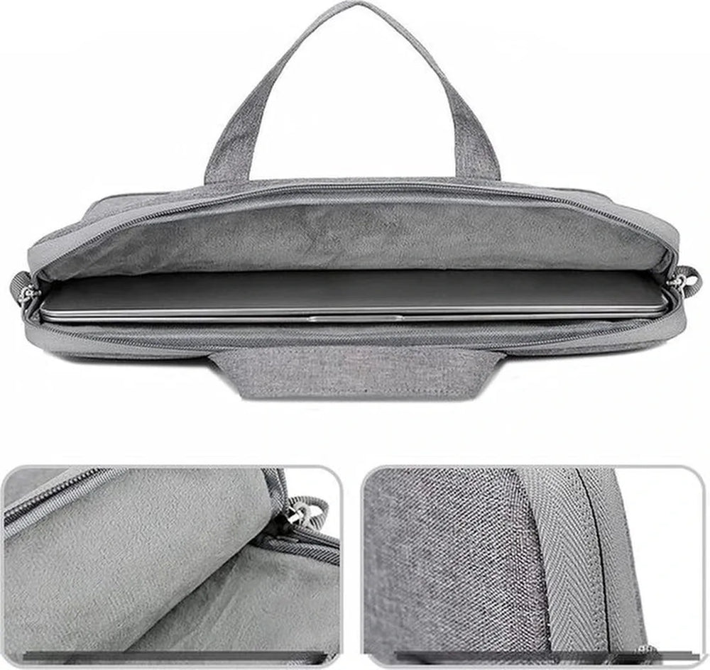 Laptop sleeve 15.6 inch – Geschikt voor MacBook – Beschermhoes met rits – LBA131 – Zwart-Laptoptas-Ilumina Benelux