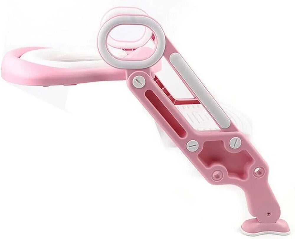 Toilettrainer met trapje – WC verkleiner met opstapje – Antislip – Voor kinderen 2-7 jaar – Roze/Wit-Toiletverkleiner-Ilumina Benelux