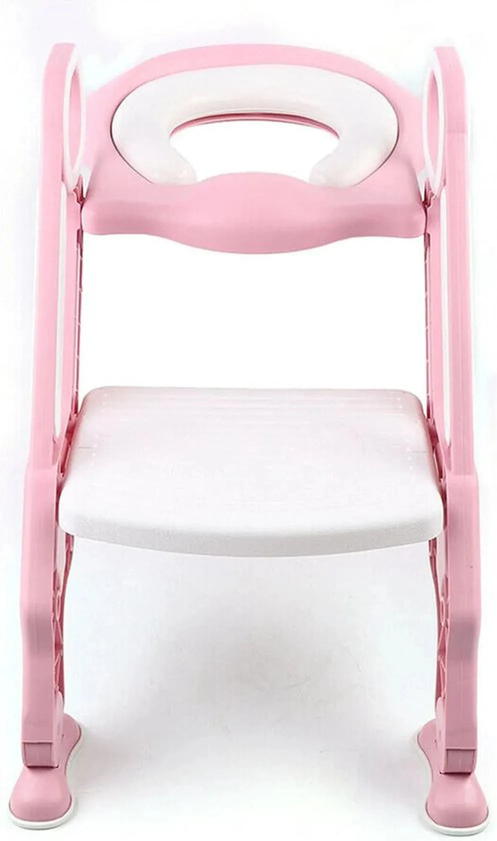 Toilettrainer met trapje – WC verkleiner met opstapje – Antislip – Voor kinderen 2-7 jaar – Roze/Wit-Toiletverkleiner-Ilumina Benelux