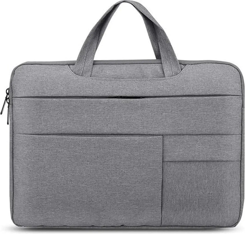 Laptop sleeve 15.6 inch – Laptoptas hoes – Geschikt voor HP Dell Asus Acer Lenovo MacBook – Tablet vak – Grijs-Laptoptas-Ilumina Benelux