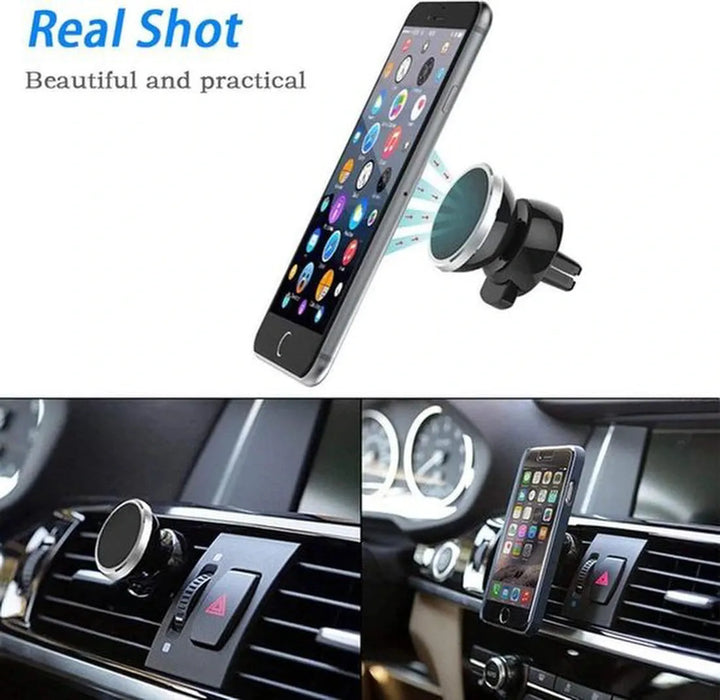 Telefoonhouder auto – Magnetisch Ventilatierooster – Sterke Magneet – Universeel Smartphone – Roségoud-Telefoonhouders-Ilumina Benelux