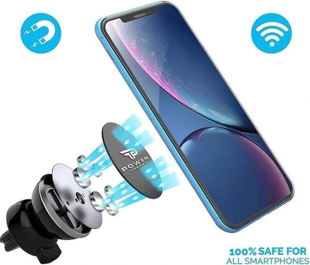 Telefoonhouder auto – Magnetisch – Ventilatierooster montage – Sterke magneet – Zwart-Telefoonhouders-Ilumina Benelux