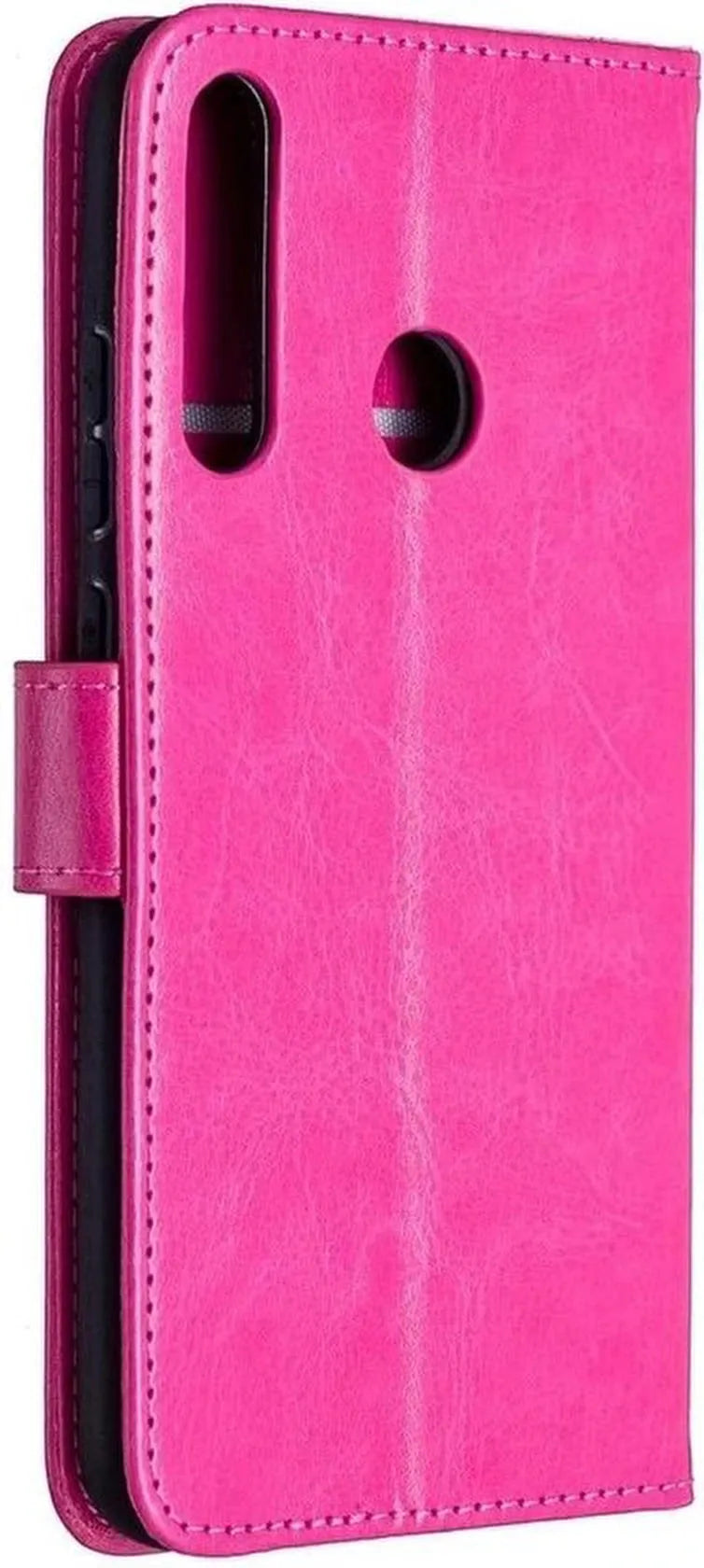 Huawei P40 Lite E Hoesjes – Portemonnee Book Case – Pasjeshouder – Magneetsluiting – Roze-Ilumina Benelux