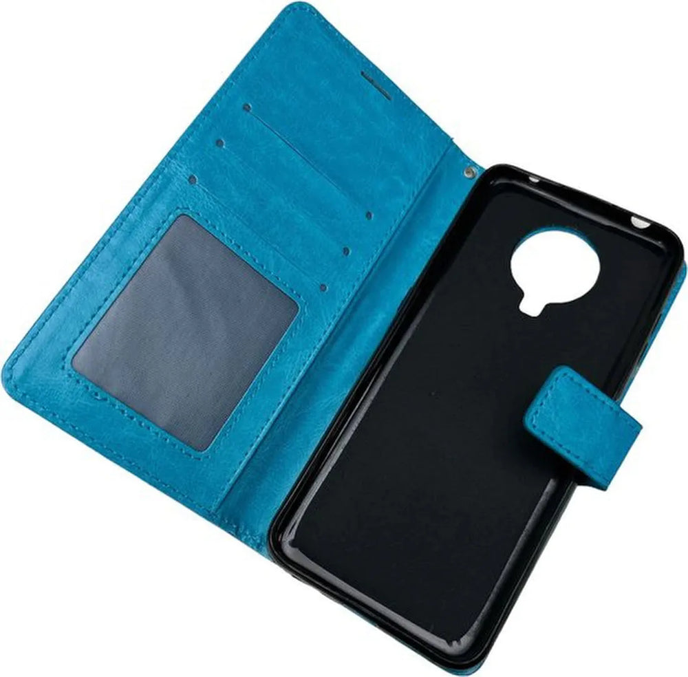 Nokia G10/G20 Hoesjes – Portemonnee Book Case – Pasjeshouder – Magneetsluiting – Turquoise-Ilumina Benelux