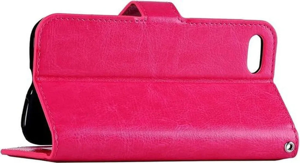 iPhone 6 Plus/6S Plus Hoesjes – Portemonnee Book Case – Pasjeshouder – Magneetsluiting – Roze-Ilumina Benelux