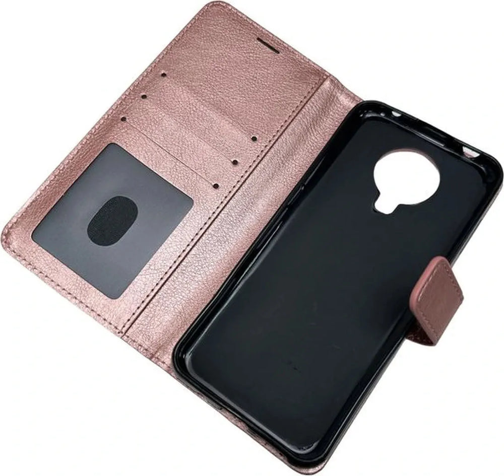 Nokia G10/G20 Hoesjes – Portemonnee Book Case – Pasjeshouder – Magneetsluiting – Roségoud-Ilumina Benelux
