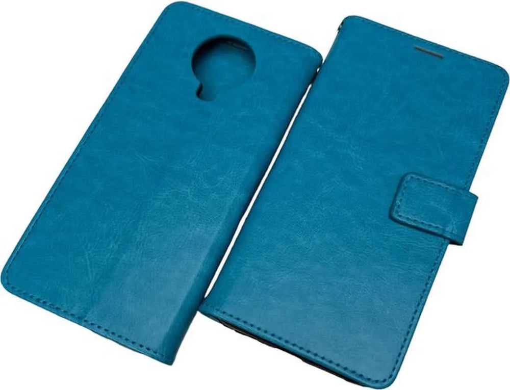 Nokia G10/G20 Hoesjes – Portemonnee Book Case – Pasjeshouder – 2x Screenprotector Gehard Glas – Turquoise-Ilumina Benelux