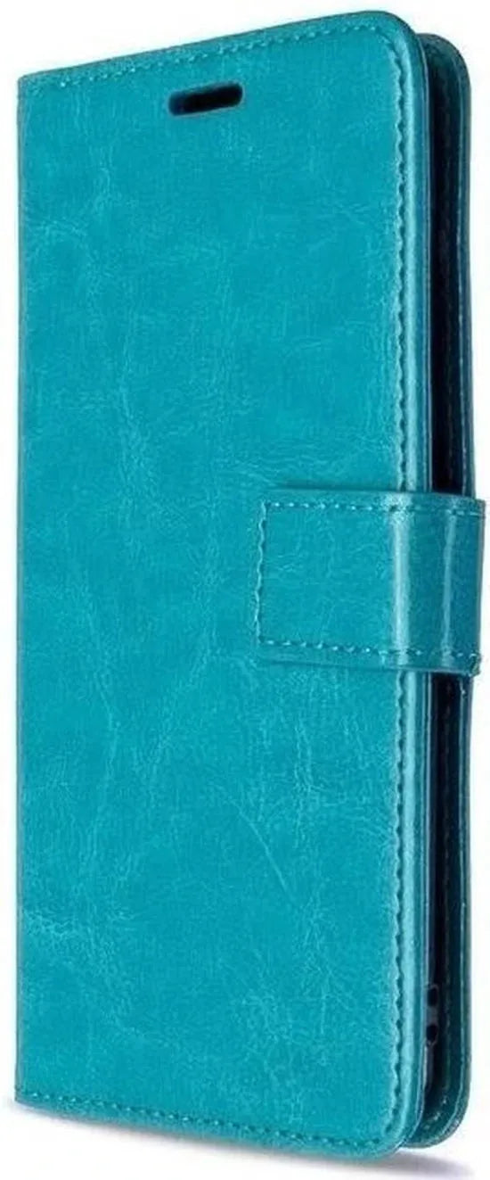 Xiaomi Redmi Note 9T Hoesjes – Portemonnee Book Case – Pasjeshouder – Magneetsluiting – Turquoise-Ilumina Benelux