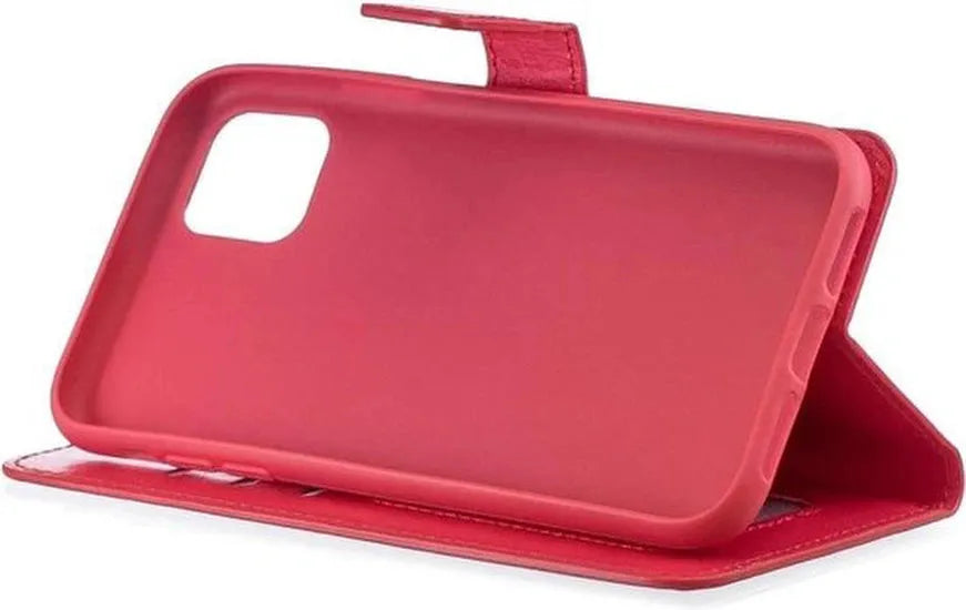 iPhone 12 Pro Max Hoesjes – Portemonnee Book Case – Pasjeshouder – Magneetsluiting – Rood-Ilumina Benelux