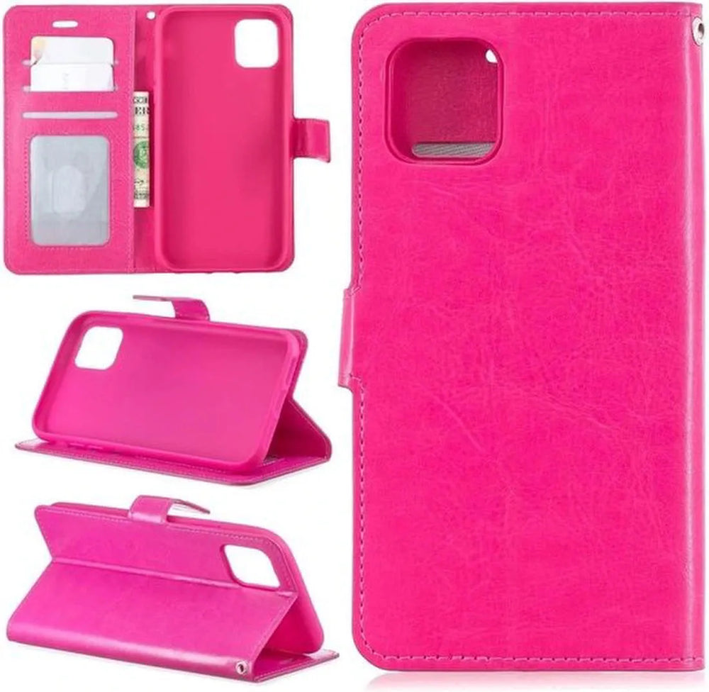 iPhone 11 Hoesjes – Portemonnee Book Case – Pasjeshouder – Magneetsluiting – Roze-Ilumina Benelux