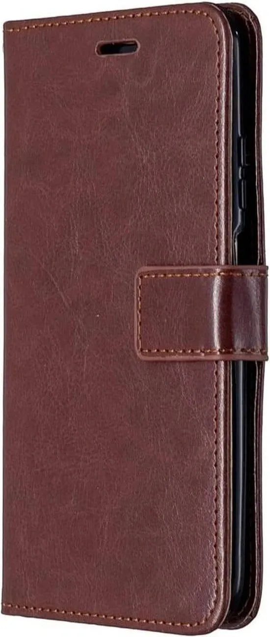 Huawei P40 Lite 2020 Hoesjes – Portemonnee Book Case – Pasjeshouder – Magneetsluiting – Bruin-Ilumina Benelux