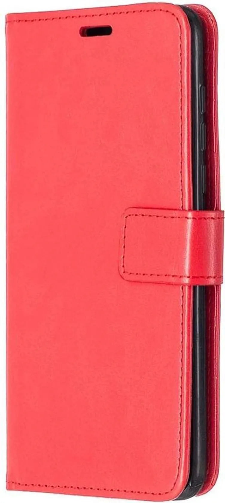 Motorola Moto One Fusion Plus Hoesjes – Portemonnee Book Case – Pasjeshouder – Magneetsluiting – Rood-Ilumina Benelux