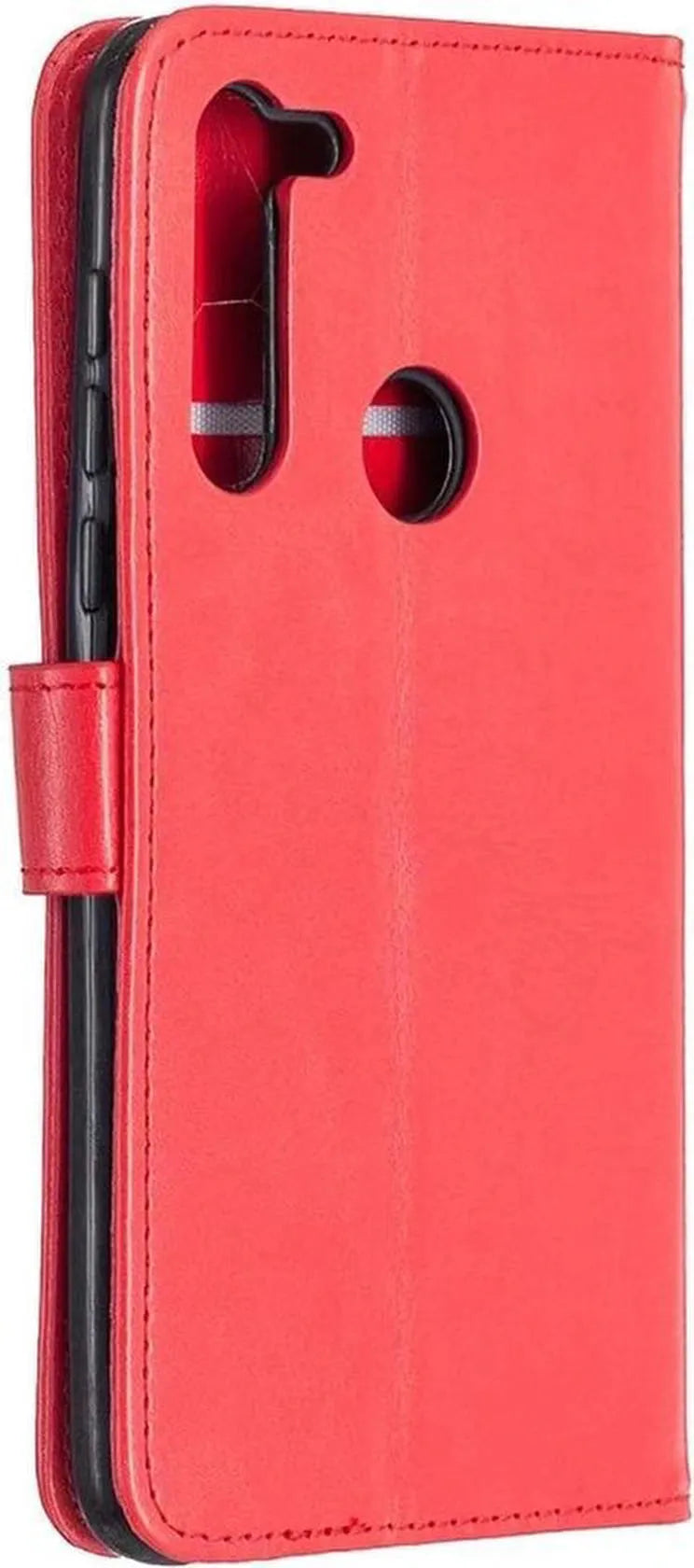 Motorola Moto One Fusion Plus Hoesjes – Portemonnee Book Case – Pasjeshouder – Magneetsluiting – Rood-Ilumina Benelux