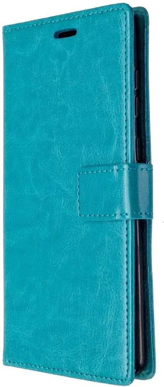 Samsung Galaxy M12 Hoesjes – Portemonnee Book Case – Pasjeshouder – Magneetsluiting – Turquoise-Ilumina Benelux