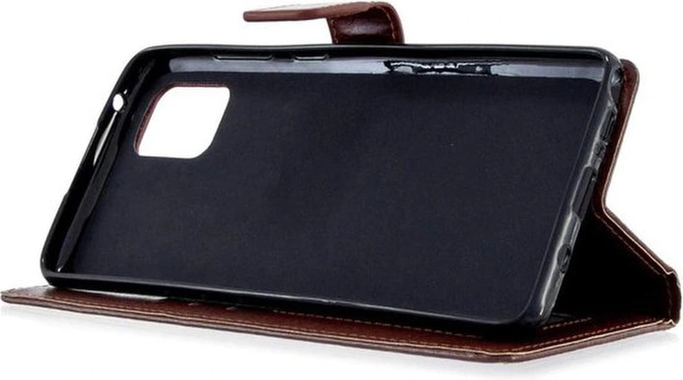Samsung Galaxy A72 Hoesjes – Portemonnee Book Case – Pasjeshouder – Magneetsluiting – Bruin