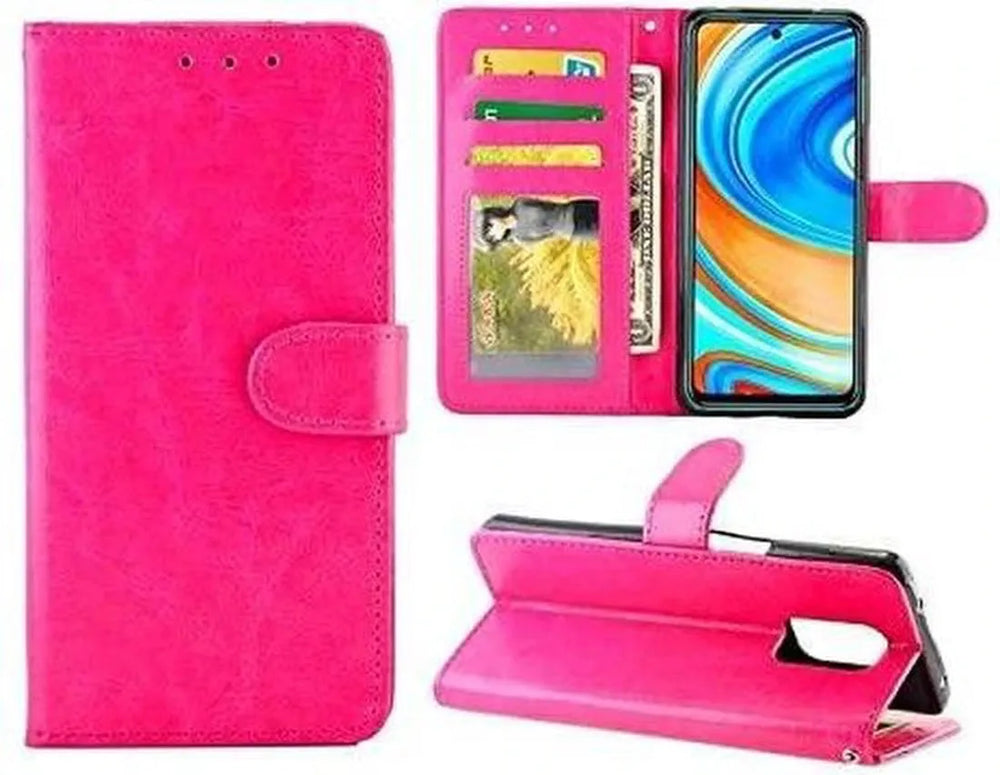 Xiaomi Poco X3 Hoesjes – Portemonnee Book Case – Pasjeshouder – Magneetsluiting – Roze-Ilumina Benelux