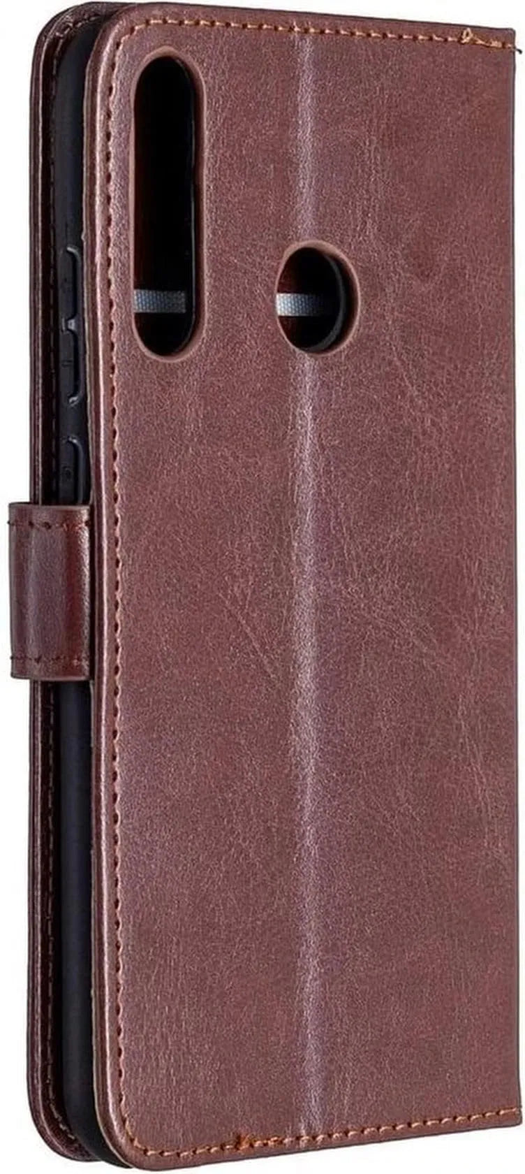 Huawei P40 Lite E 2020 Hoesjes – Portemonnee Book Case – Pasjeshouder – Magneetsluiting – Bruin-Ilumina Benelux