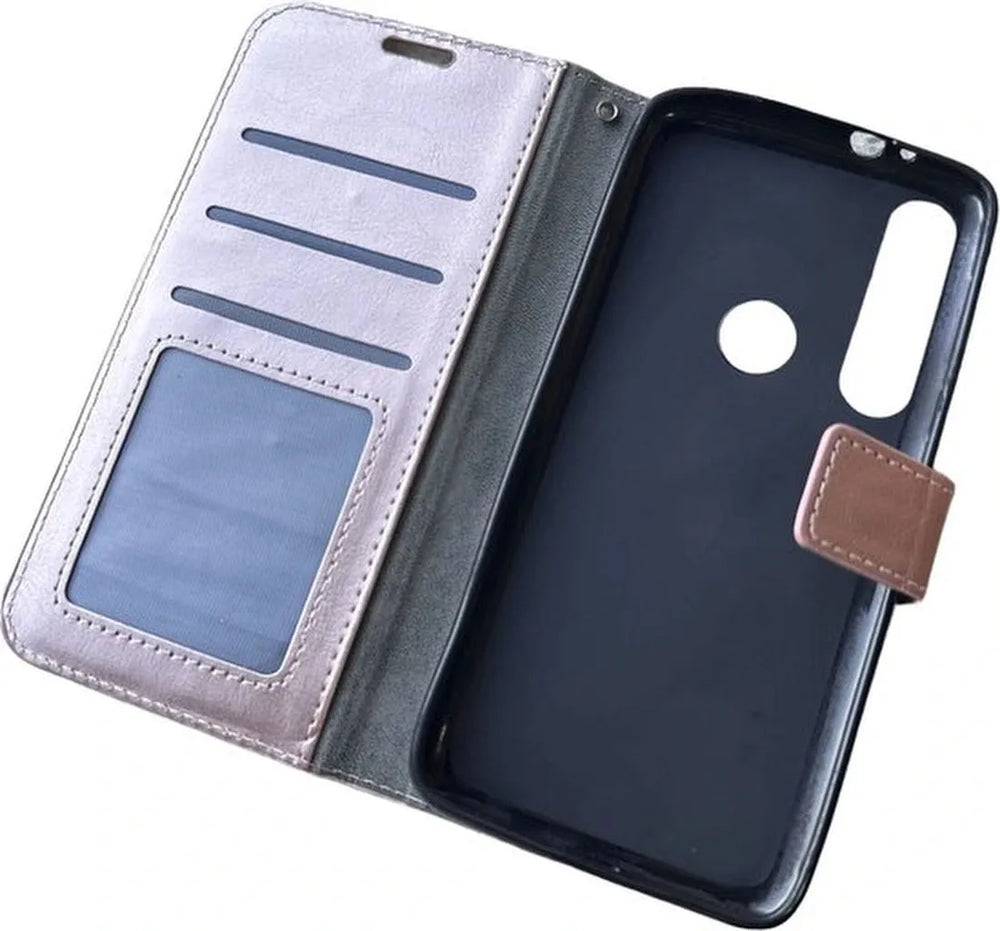Motorola Moto G8 Power Hoesjes – Portemonnee Book Case – Pasjeshouder – Magneetsluiting – Roségoud-Ilumina Benelux