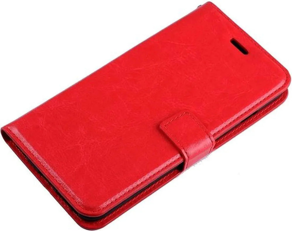 iPhone 7 Plus / 8 Plus Hoesjes – Portemonnee Book Case – Pasjeshouder – Magneetsluiting – Rood-Ilumina Benelux