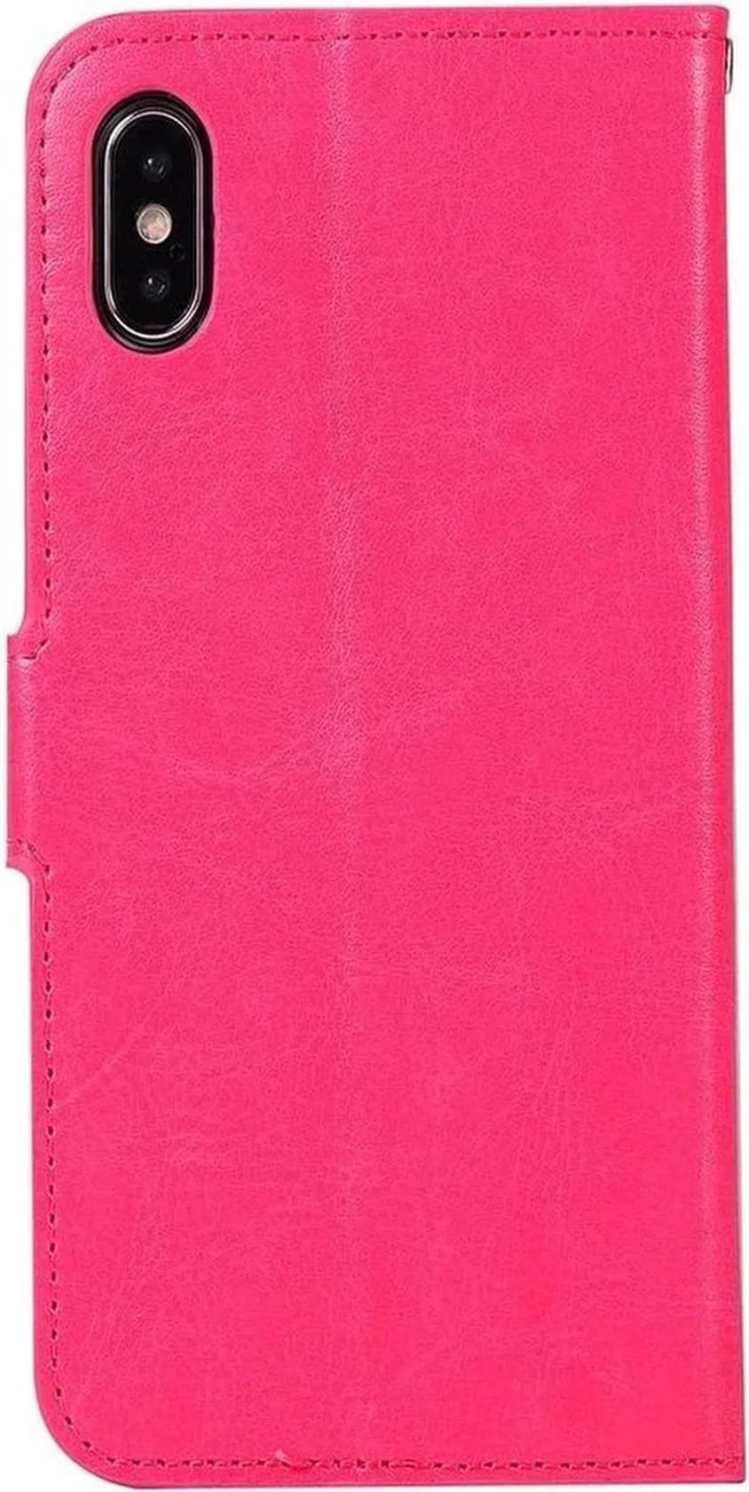 iPhone XS Hoesjes – Portemonnee Book Case – Pasjeshouder – Magneetsluiting – Roze-Ilumina Benelux