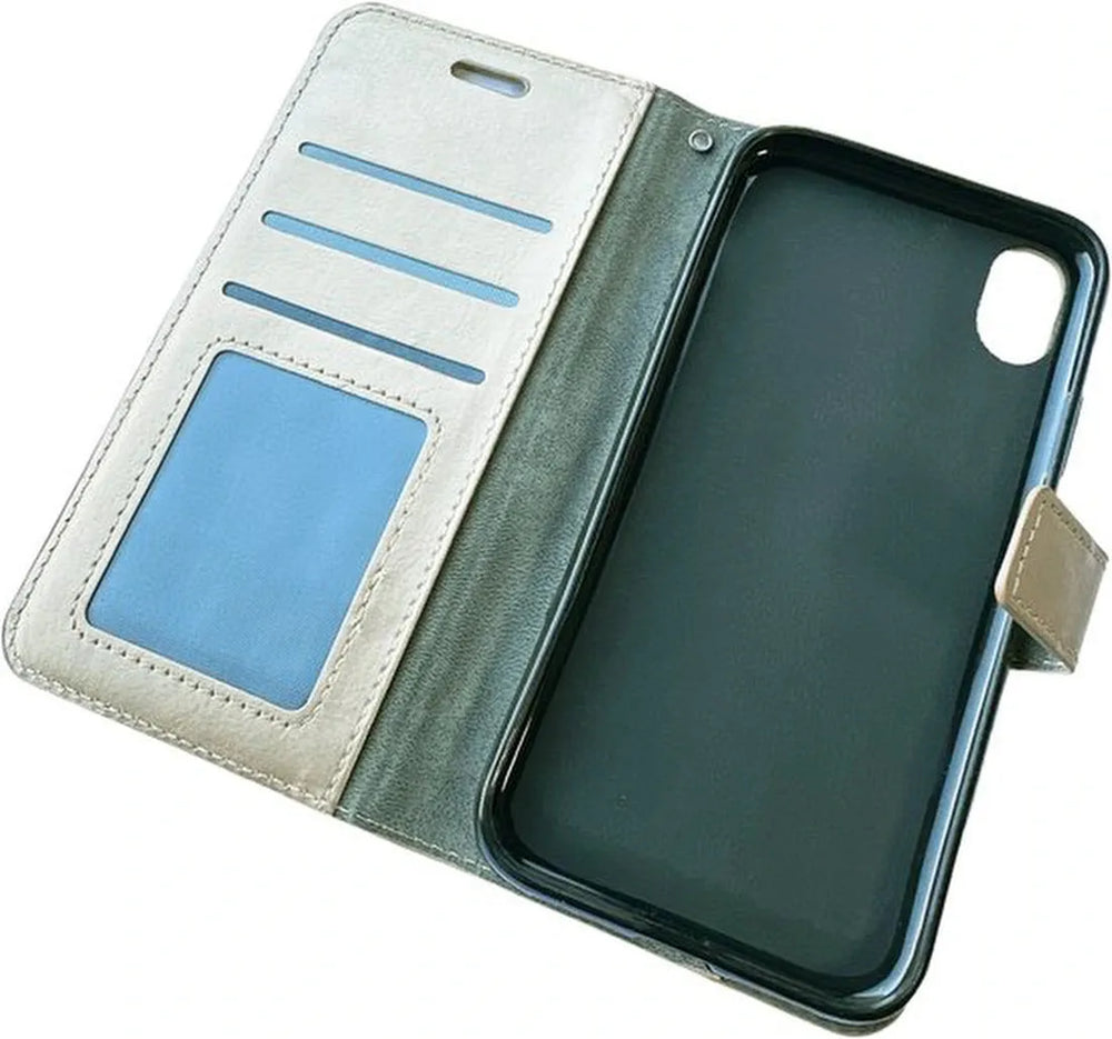 iPhone XS Max Hoesjes – Portemonnee Book Case – Pasjeshouder – Magneetsluiting – Goud-Ilumina Benelux