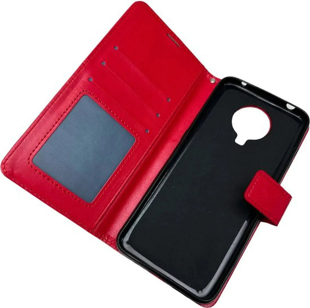 Nokia G10/G20 Hoesjes – Portemonnee Book Case – Pasjeshouder – Magneetsluiting – Rood-Ilumina Benelux