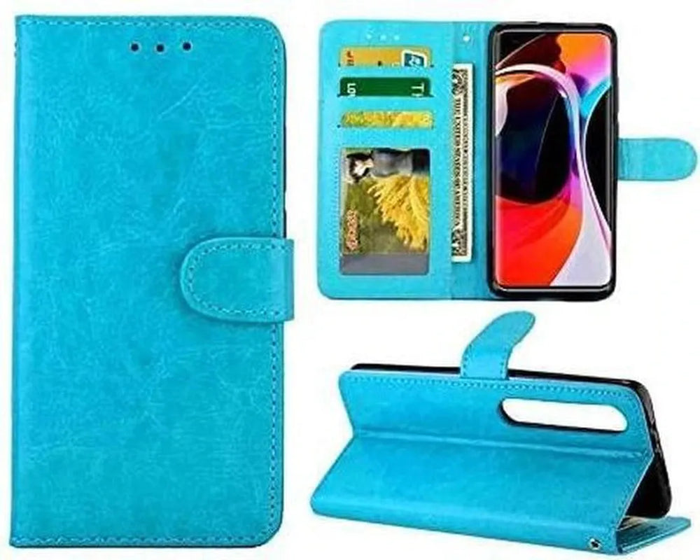 Xiaomi Mi 10 / Mi 10 Pro Hoesjes – Portemonnee Book Case – Pasjeshouder – Magneetsluiting – Turquoise-Ilumina Benelux