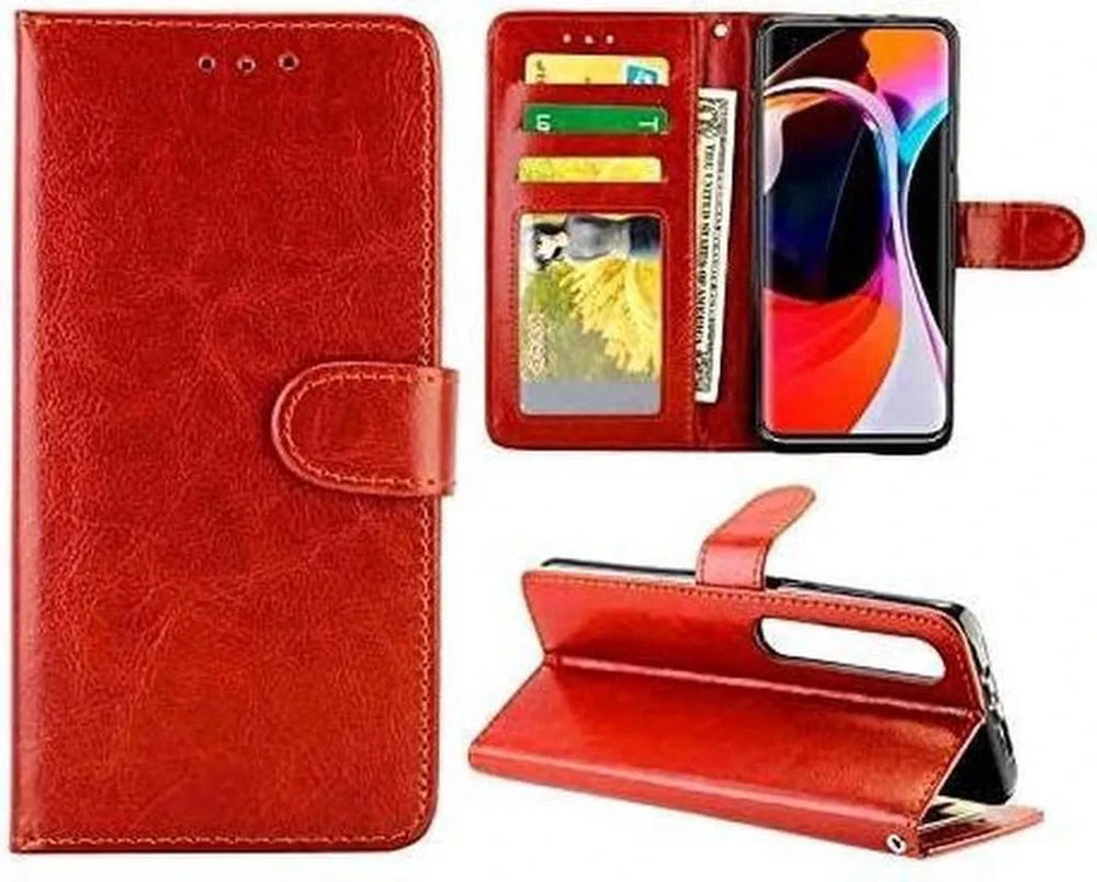 Xiaomi Mi 10 / Mi 10 Pro Hoesjes – Portemonnee Book Case – Pasjeshouder – Magneetsluiting – Bruin-Ilumina Benelux
