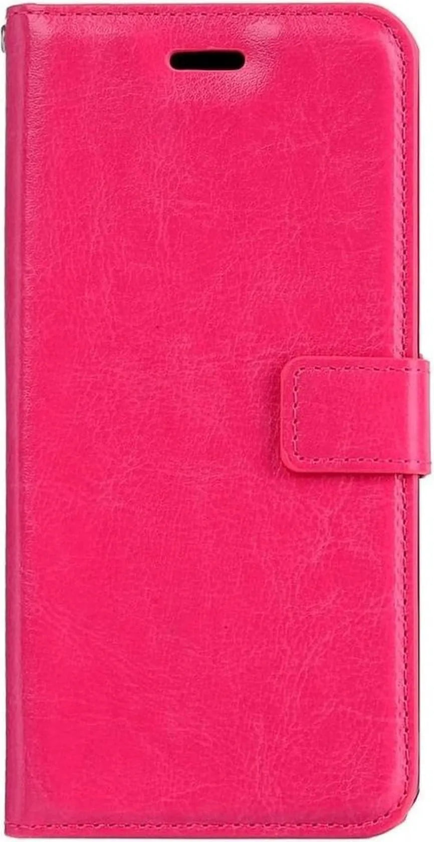 iPhone 5/5S/5C/SE Hoesjes – Portemonnee Bookcase – Pasjeshouder – 2x Screenprotector Gehard Glas – Roze-Ilumina Benelux