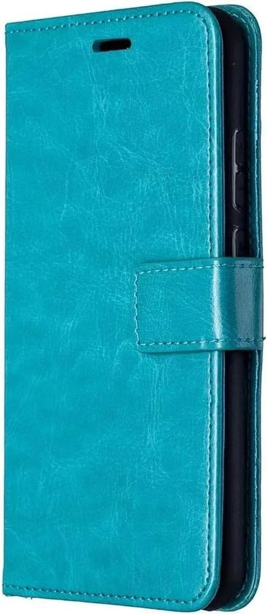 Huawei P40 Lite E 2020 Hoesjes – Portemonnee Book Case – Pasjeshouder – Magneetsluiting – Turquoise-Ilumina Benelux