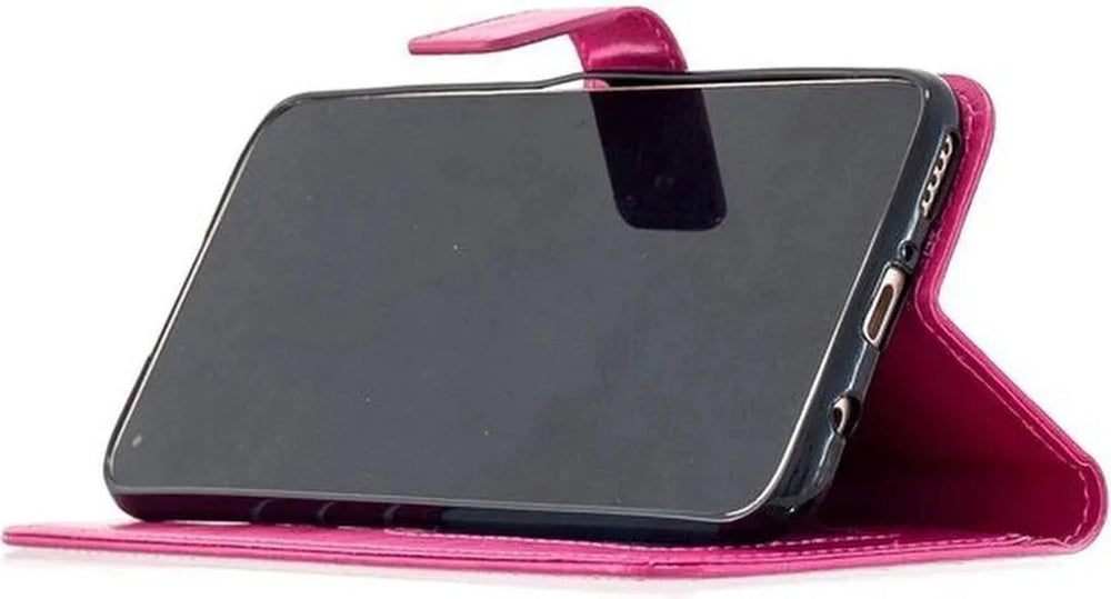 Huawei P40 Lite 2020 Hoesjes – Portemonnee Book Case – Pasjeshouder – Magneetsluiting – Roze-Ilumina Benelux