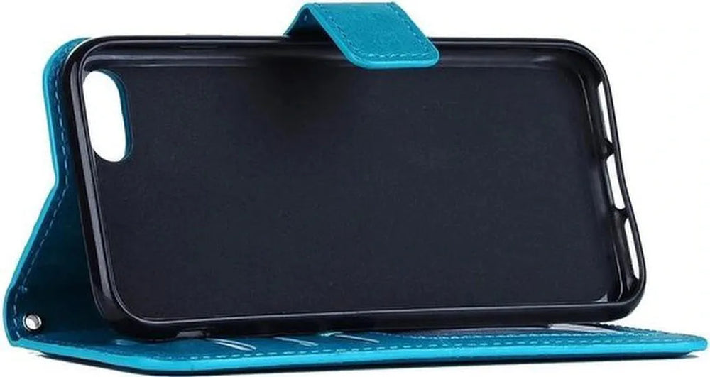 iPhone 6/6S Hoesjes – Portemonnee Book Case – Pasjeshouder – Magneetsluiting – Turquoise-Ilumina Benelux