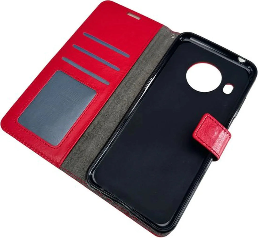 Nokia X10 / X20 Hoesjes – Portemonnee Book Case – Pasjeshouder – Magneetsluiting – Rood-Ilumina Benelux