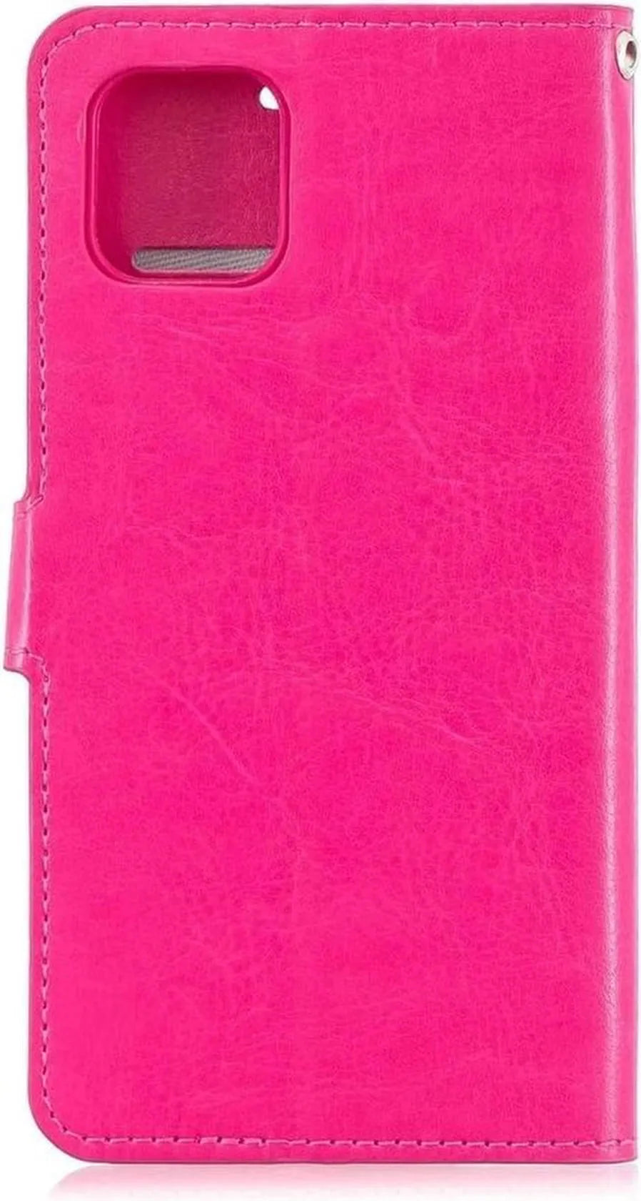 iPhone 12 Pro Max Hoesjes – Portemonnee Book Case – Pasjeshouder – Magneetsluiting – Roze-Ilumina Benelux