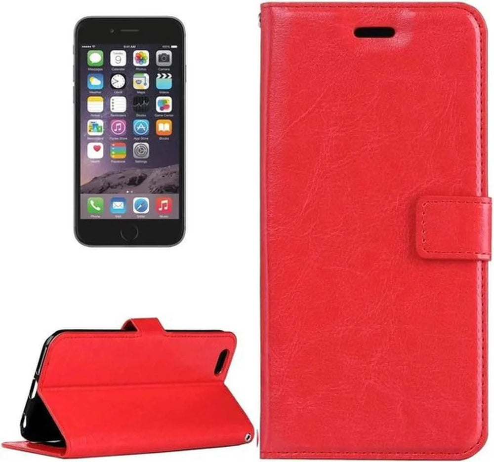 iPhone 7/8/SE 2020/SE 2022 Hoesjes – Portemonnee Book Case – Pasjeshouder – Magneetsluiting – Rood-Ilumina Benelux