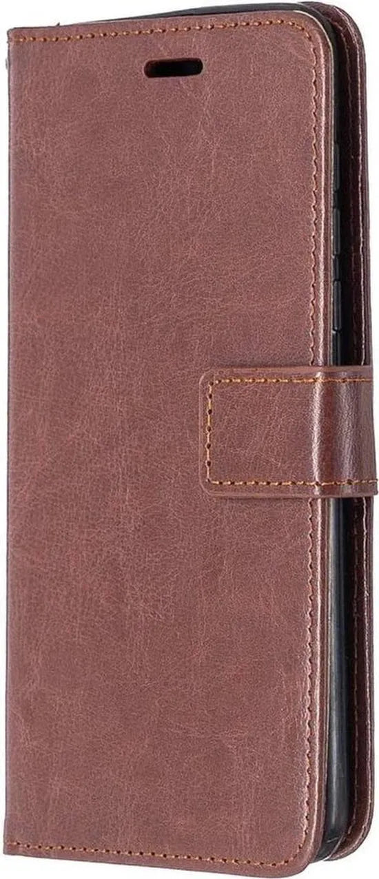 Motorola Moto One Fusion Plus Hoesjes – Portemonnee Book Case – Pasjeshouder – Magneetsluiting – Bruin-Ilumina Benelux