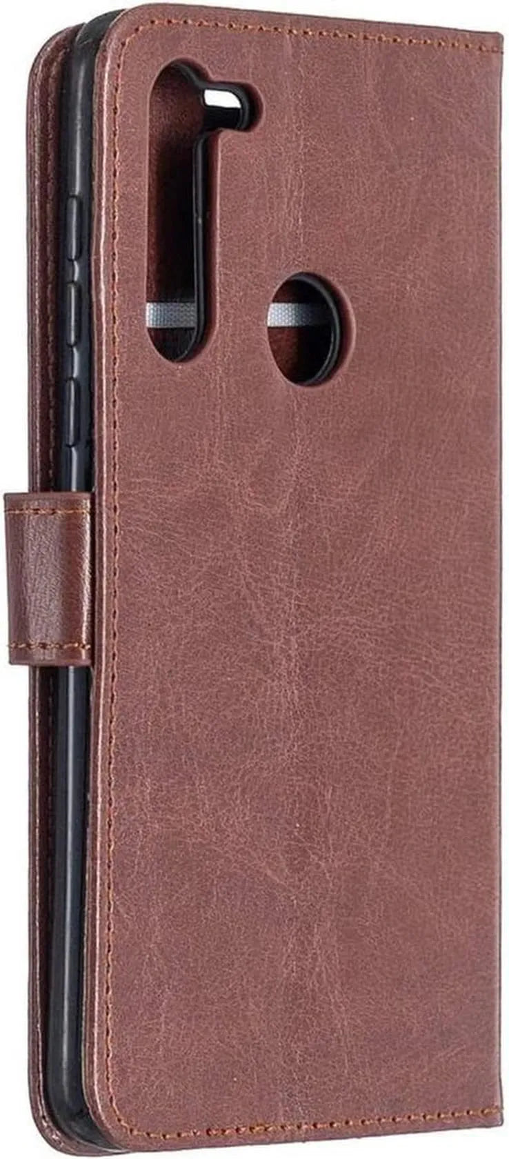 Motorola Moto One Fusion Plus Hoesjes – Portemonnee Book Case – Pasjeshouder – Magneetsluiting – Bruin-Ilumina Benelux